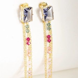 Gorgeous semi jewelry earrings made with Austrian crystals. Brand new